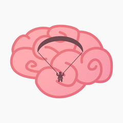 Isolated brain with a paraglider
