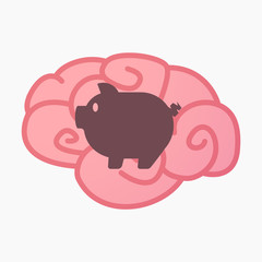 Isolated brain with a pig
