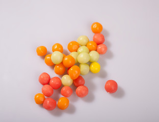 Colorful candy pills