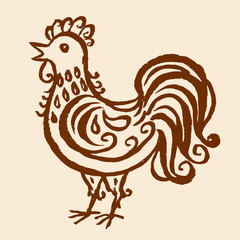 Abstract decorative rooster