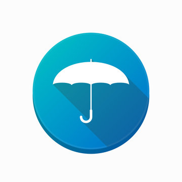 Isolated button with an umbrella