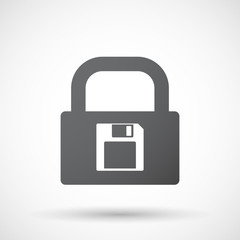 Isolated lock pad with a floppy disk