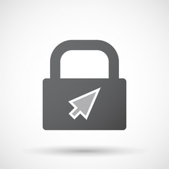 Obraz premium Isolated lock pad with a cursor