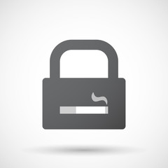 Isolated lock pad with a cigarette