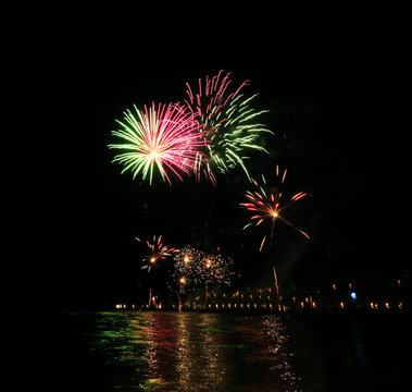 Illustration fireworks at an event.