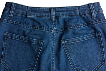 Back of dark blue jeans