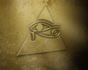 Horusauge Pyramide Gold