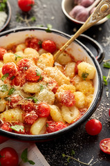 Potato gnocchi with cherry tomato sauce