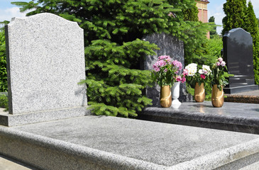 Tombstones in the public cemetery