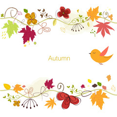Decorative autumn leaves