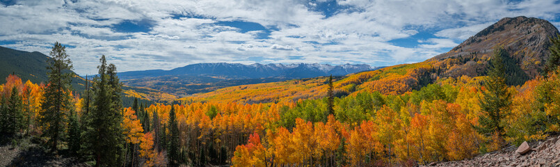 Ohio Pass Road Colorful Overlook Panorama