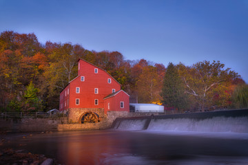 Red Mill in New Jersey during autumn 