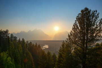 Snake River Sunset in Grand Teton National Park 