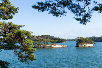 Fototapeta na wymiar Matsushima with sunny day