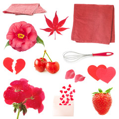 red items, color flat layout