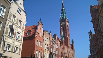 Obraz premium Beautiful old city Gdańsk in Europe