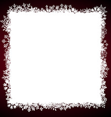 Winter Square Frame with Snowflakes