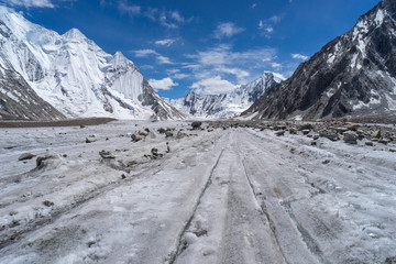 Naklejka premium Vigne glacier toward to Ali camp, K2 trek, Skardu, Gilgit, Pakis