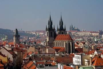 Fototapeta na wymiar Prag - Tschechien - Blick vom Pulverturm