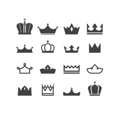 vector silhouettes crowns © Briddy