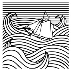 abstract ship at sea 