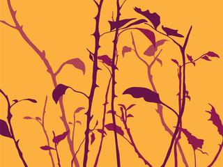 Floral background with warm colors