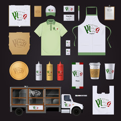 Pizza Corporate Identity Template Design Set