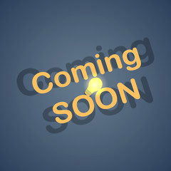 Coming Soon Message in light bulb