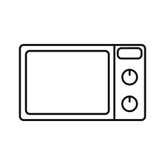 Microwave oven icon isolated on white background. Vector design 