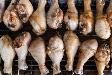 charcoal grilled chicken drumstick