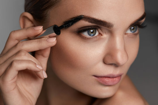 Perfect Makeup For Beautiful Woman. Brow Care For Eyebrows