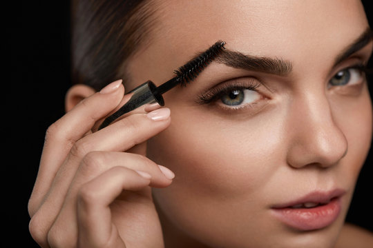 Perfect Makeup For Beautiful Woman. Brow Care For Eyebrows