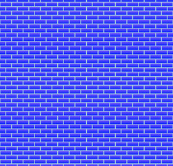 Background of Blue brick wall. seamless wallpaper vector illustration. colorful horizontal architecture