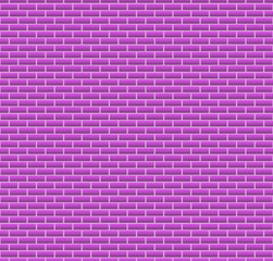 Background of Pink brick wall. seamless wallpaper vector illustration. colorful horizontal architecture