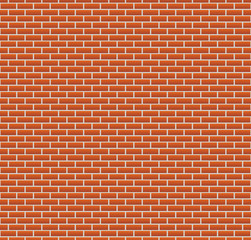 Background of red brick wall. seamless wallpaper vector illustration. colorful horizontal architecture