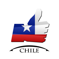 like icon made from the flag of Chile