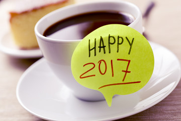 coffee and text happy 2017
