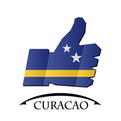like icon made from the flag of Curacao