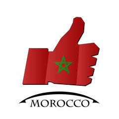like icon made from the flag of Morocco