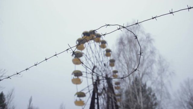 Ferris wheel at abandoned amusement park Pripyat