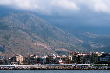 mountain view on a cloudy day