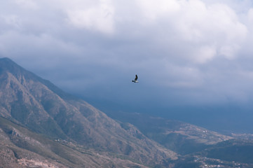mountain view on a cloudy day