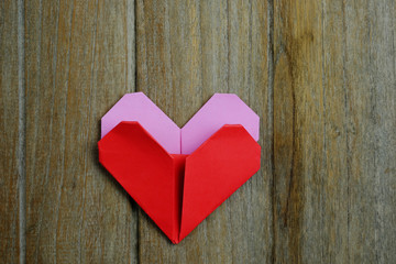 Pink and red heart.