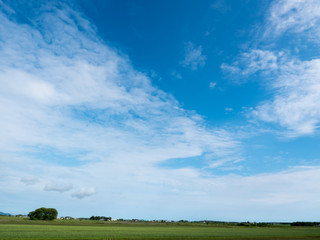 Blue sky and cloud in countryside