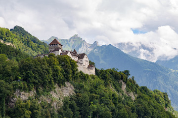 Fototapeta na wymiar Fairy Vaduz castle, Liechtenstein