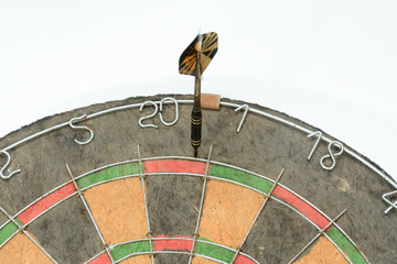 dart hitting dart board outside of play and missing goals and aim