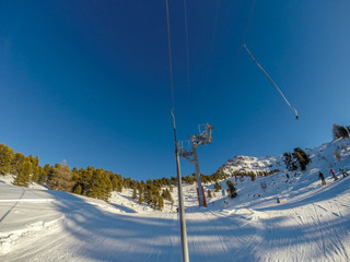 Illustration ski-lift.