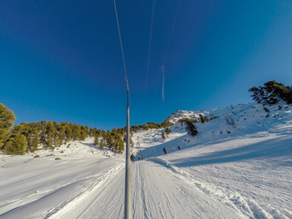 Illustration ski-lift.