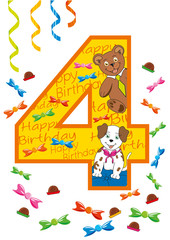 buon compleanno numero 4