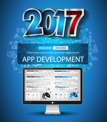 2017 New Year Infographic and Business Plan Background